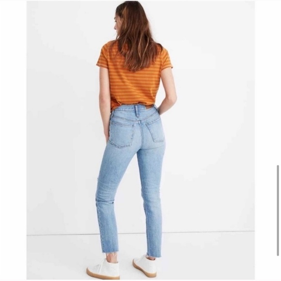 Madewell The Perfect Vintage Jean Stretch Raw Hem Size 27P - Picture 2 of 15